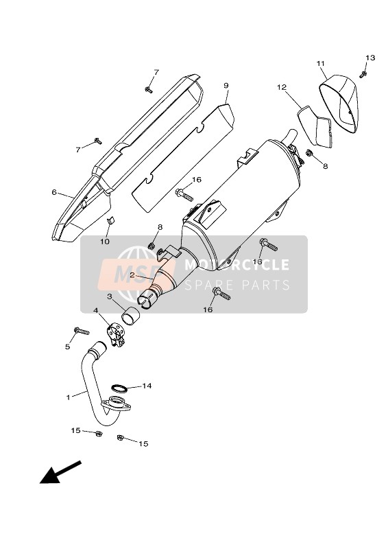 Yamaha X-MAX 300 2018 Scarico per un 2018 Yamaha X-MAX 300